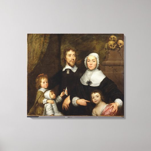 Portret van een familie, waarschijnlijk die van Ri Canvas Afdruk (Voorkant)