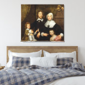 Portret van een familie, waarschijnlijk die van Ri Canvas Afdruk (Insitu (Slaapkamer))