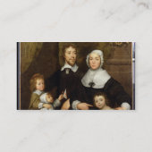 Portret van een familie, waarschijnlijk die van Ri Visitekaartje (Achterkant)
