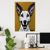 Portret van een Farao Hond | AI Art Poster (Thuiskantoor)