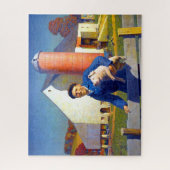 Portret van een Farmer NC Wyeth 1943 Americana Art Legpuzzel (Verticaal)
