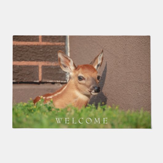 Portret van een Fawn (witte staarten) Deurmat (Voorkant)