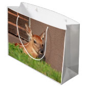Portret van een Fawn (witte staarten) Groot Cadeauzakje (Achterkant Gekanteld)