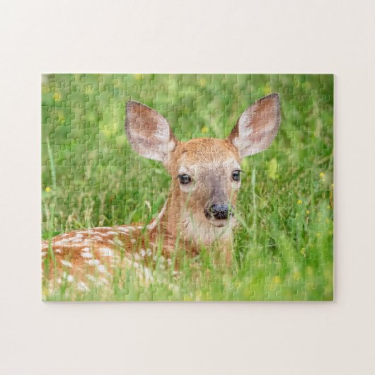 Portret van een Fawn (witte staarten) Legpuzzel (Horizontaal)