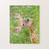 Portret van een Fawn (witte staarten) Legpuzzel (Verticaal)