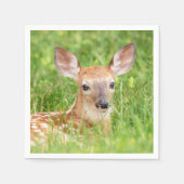 Portret van een Fawn (witte staarten) Servet (Voorkant)