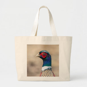 Portret van een fazant grote tote bag
