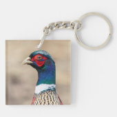 Portret van een fazant sleutelhanger (Achterkant)