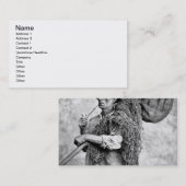 Portret van een Fisherman die zijn netten vervoert Visitekaartje (Voorkant / Achterkant)