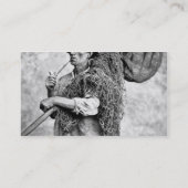 Portret van een Fisherman die zijn netten vervoert Visitekaartje (Achterkant)