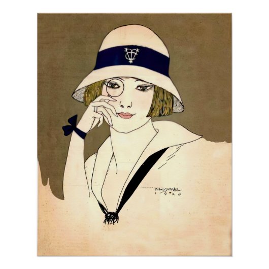 portret van een flapper perfect poster (Voorkant)