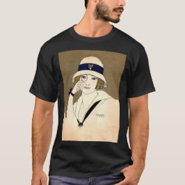portret van een flapper t-shirt