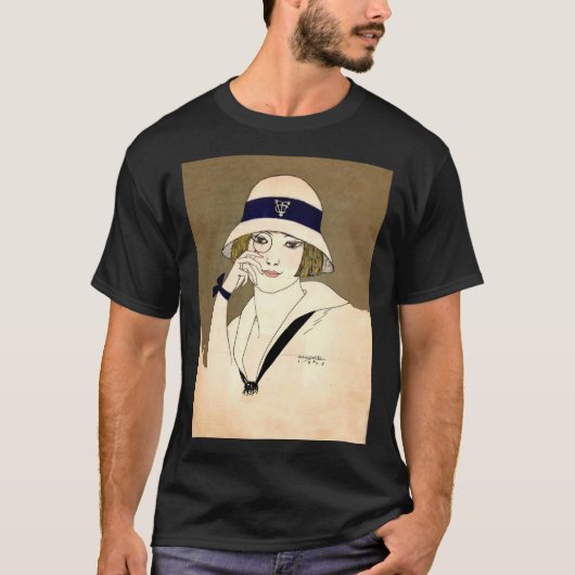  portret van een flapper t-shirt (Voorkant)