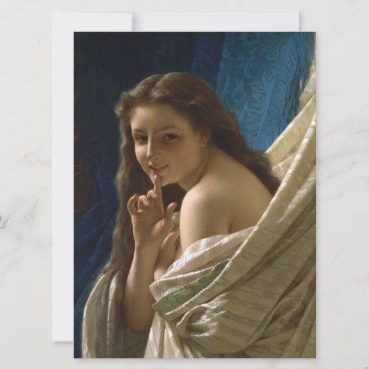 Portret van een Flirterige Jonge Vrouw Kaart (Voorkant)