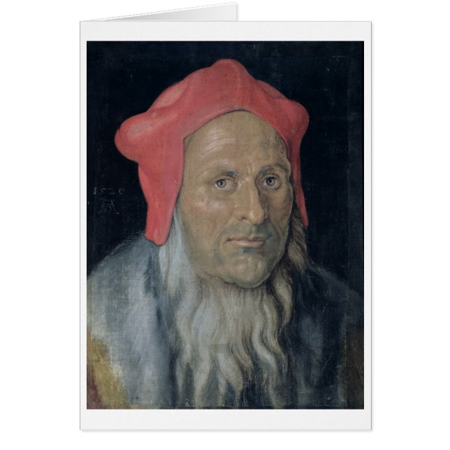 Portret van een gebogen Man in een rood Pet, 1520  (Voorkant)