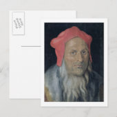 Portret van een gebogen Man in een rood Pet, 1520  Briefkaart (Voorkant / Achterkant)