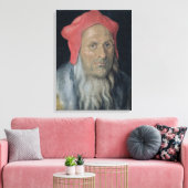 Portret van een gebogen Man in een rood Pet, 1520 Canvas Afdruk (Insitu (Woonkamer))