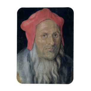 Portret van een gebogen Man in een rood Pet, 1520 Magneet