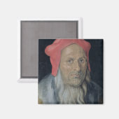 Portret van een gebogen Man in een rood Pet, 1520 Magneet (Voorkant / Achterkant)