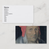 Portret van een gebogen Man in een rood Pet, 1520  Visitekaartje (Voorkant / Achterkant)