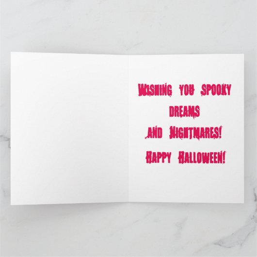 Portret van een geest, Halloween Kaart (Binnen)