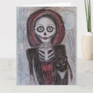 Portret van een geest, Halloween Kaart