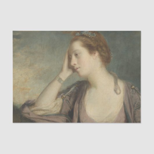 Portret van een geïrriteerde vrouw tissuepapier (Voorkant)