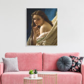 Portret van een Gepassioneerde Jonge Dame Canvas Afdruk (Insitu (Woonkamer))