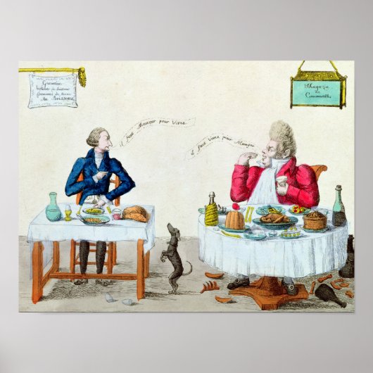 Portret van een Glutton Poster (Voorkant)