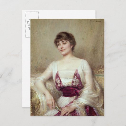 Portret van een gravin briefkaart (Voorkant / Achterkant)