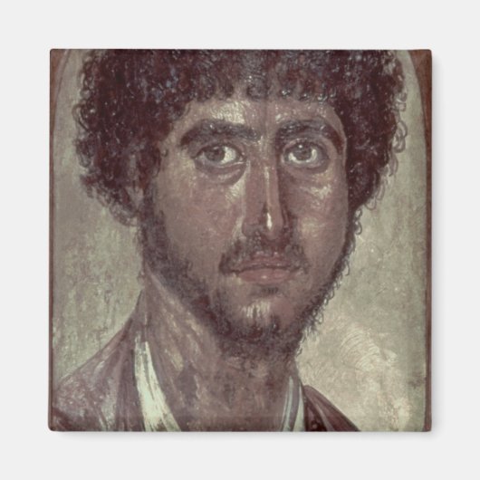 Portret van een Griek uit Fayum, Romano-Egyptenaar Magneet (Voorkant)