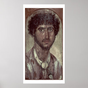 Portret van een Griek uit Fayum, Romano-Egyptenaar Poster