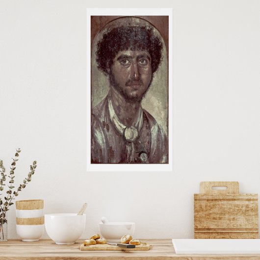 Portret van een Griek uit Fayum, Romano-Egyptenaar Poster (Keuken)
