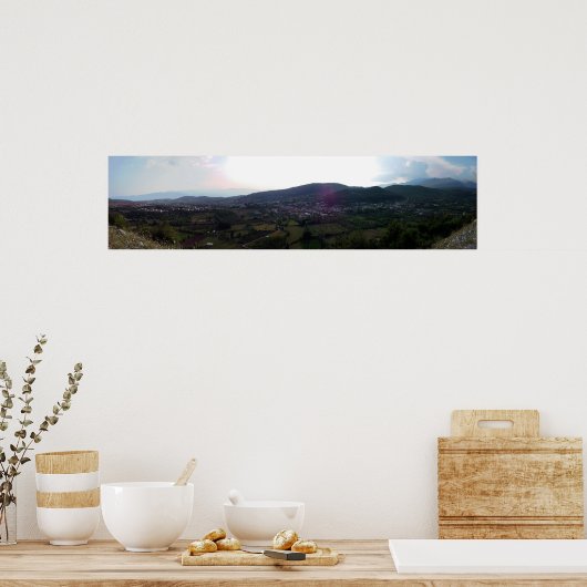 Portret van een Grieks dorp Poster (Keuken)