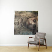 Portret van een griezelig ondood Victoriaans blond Wandkleed (In Situ (horizontaal))