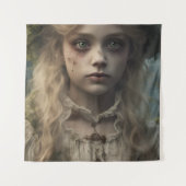 Portret van een griezelig ondood Victoriaans blond Wandkleed (Voorkant)