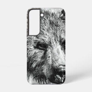 Portret van een grizzlybeer samsung galaxy hoesje