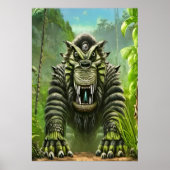 Portret van een groot fantasiebeest | AI Art Poste Poster (Voorkant)