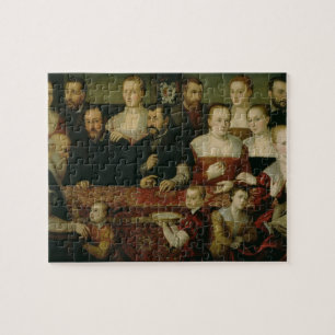 Portret van een grote familie legpuzzel