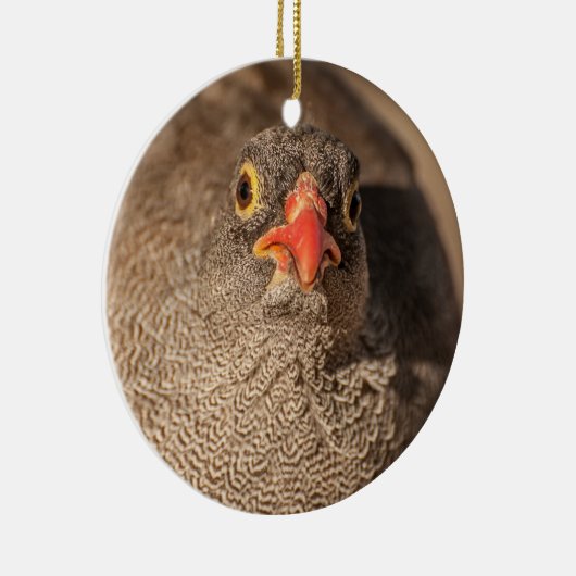 Portret van een Grouse Keramisch Ornament (Rechts)