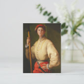 Portret van een Halberdier van Pontormo Briefkaart (Staand voorkant)