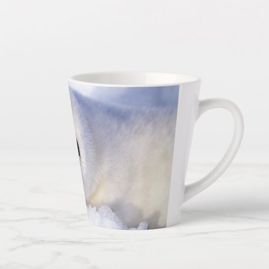Portret van een Harp Seal Pup Latte Mok (Rechts)
