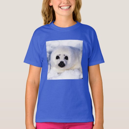 Portret van een Harp Seal Pup T-shirt (Voorkant)