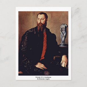 Portret van een herenman van Bronzino Angelo Briefkaart