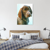 Portret van een hond canvas afdruk (Insitu (Slaapkamer))