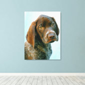 Portret van een hond canvas afdruk (Insitu (Houten vloer))