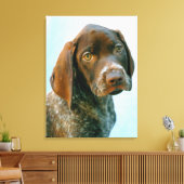 Portret van een hond canvas afdruk (Insitu (Woonkamer))