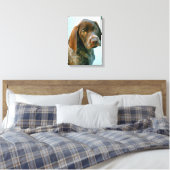 Portret van een hond canvas afdruk (Insitu (Slaapkamer))
