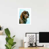 Portret van een hond poster (Thuiskantoor)