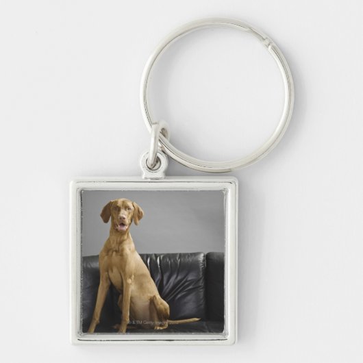 Portret van een hond sleutelhanger (Voorkant)